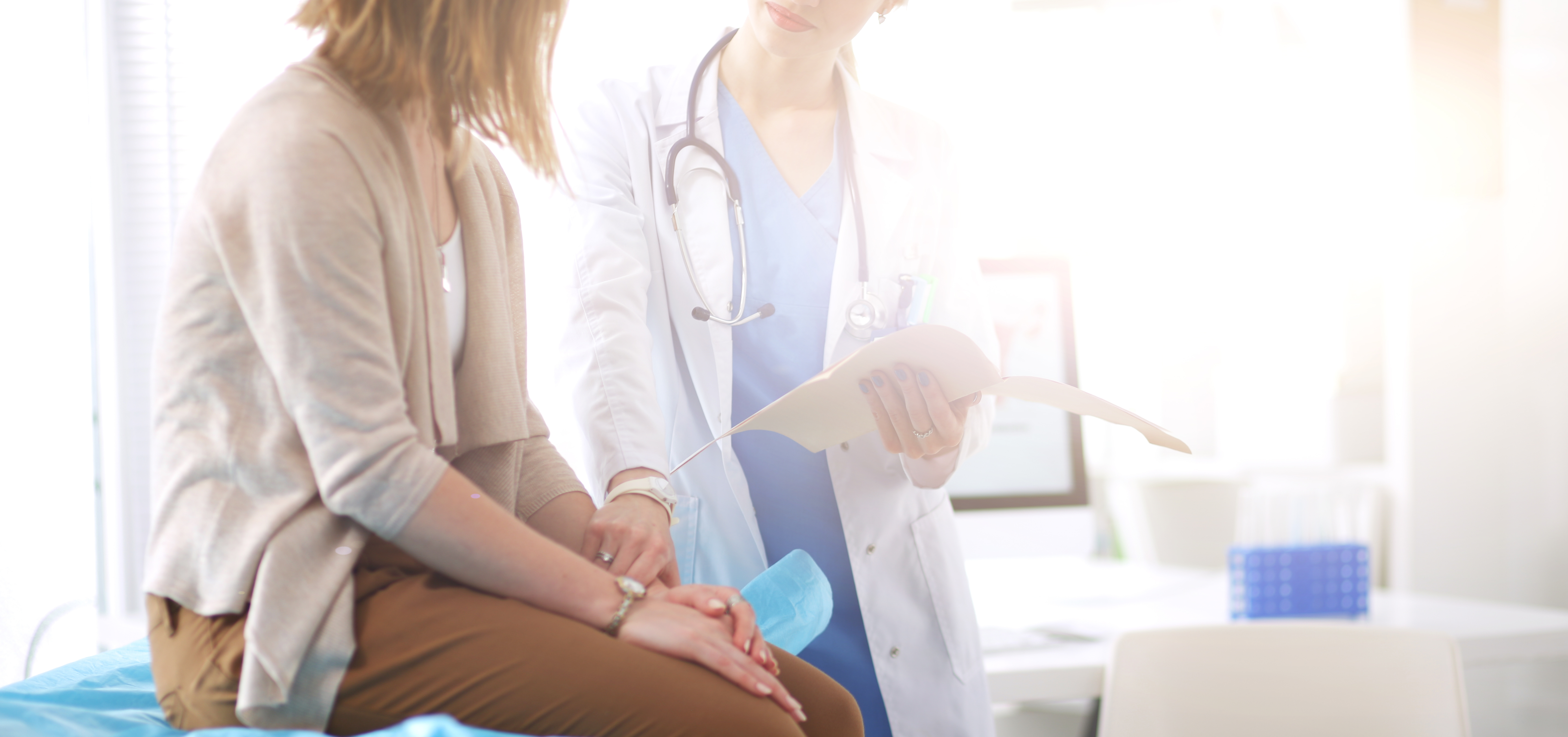 Radiologist at Premier Diagnostic Imaging in Cookeville, TN explaining mammogram results